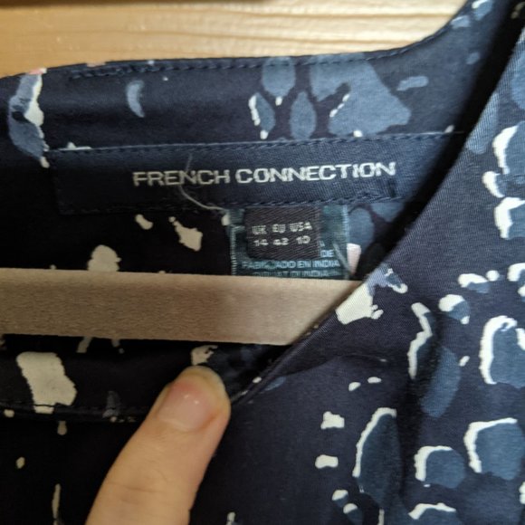 French Connection Navy & Floral Dress - Picture 3 of 6